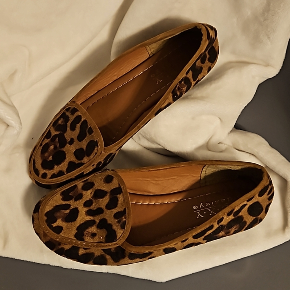 LDXY leopard print loafers size 39
